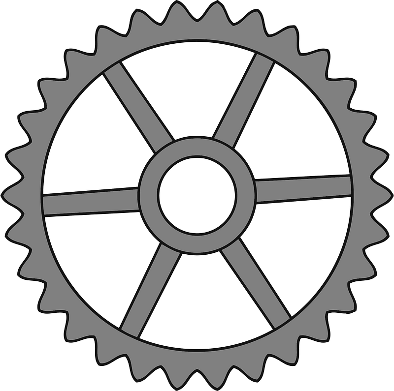 Gears - Center Narrow Spokes, Teeth 30