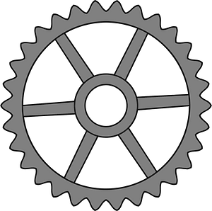Gears - Center Narrow Spokes, Teeth 30