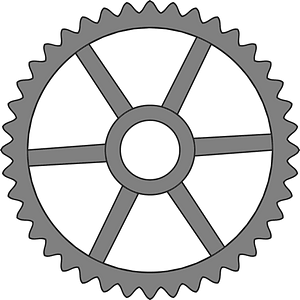 Gears - Center Narrow Spokes, Teeth 40