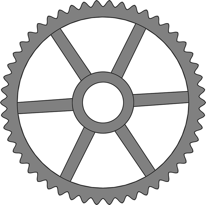 Gears - Center Narrow Spokes, Teeth 50
