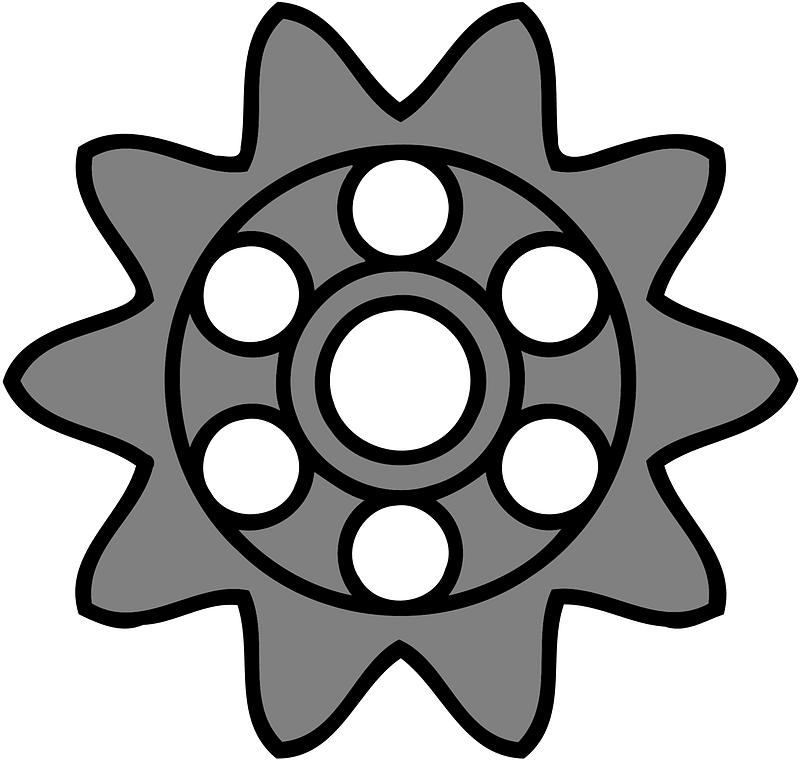 Gears - Center Holes, Teeth 10