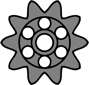 Gears - Center Holes, Teeth 10