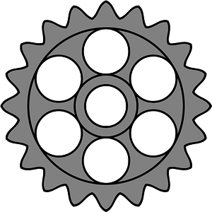 Gears - Center Holes, Teeth 20
