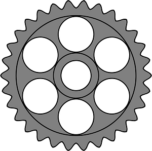 Gears - Center Holes, Teeth 30