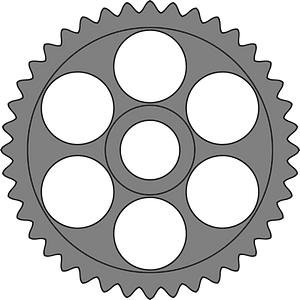 Gears - Center Holes, Teeth 50