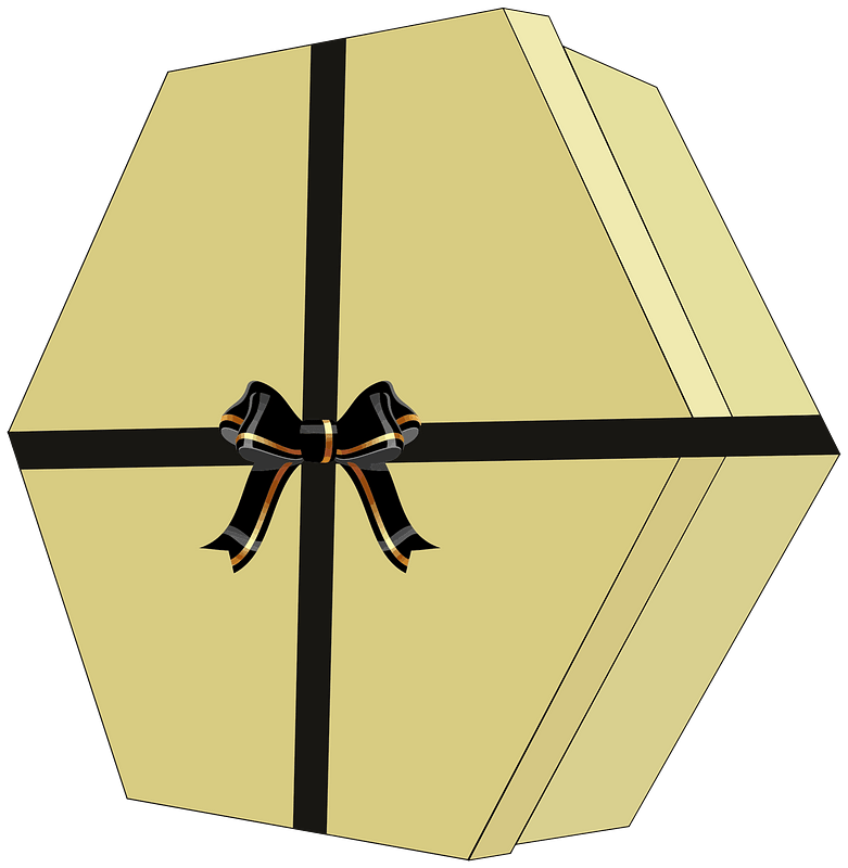 Gift Box with Decorative Bow Ribbon