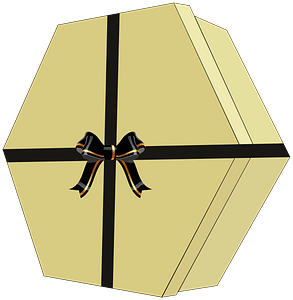 Gift Box with Decorative Bow Ribbon