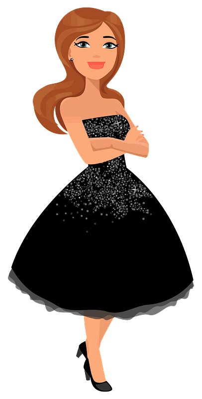 Girl in Shiny Dress