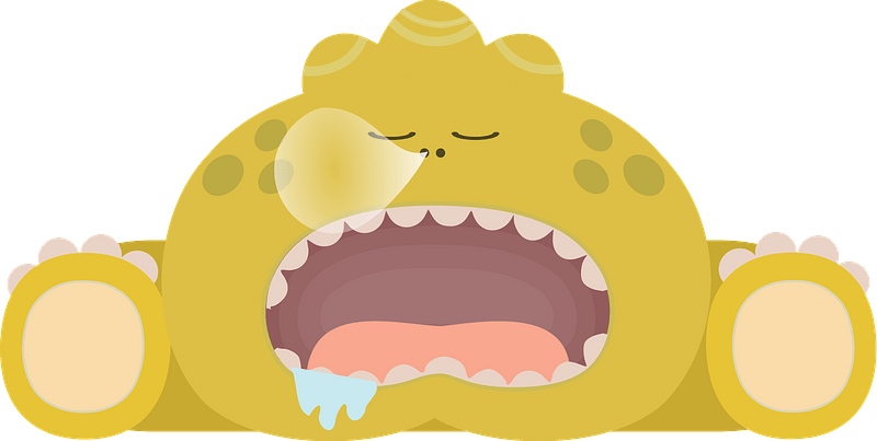 Glitch Groddle Yellow Sleepy Monster