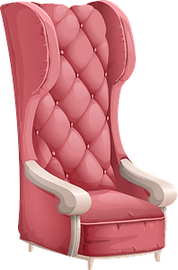Glitch Simplified Pink Cushy Chair