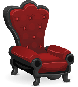 Glitch Simplified Red Fancy Chair