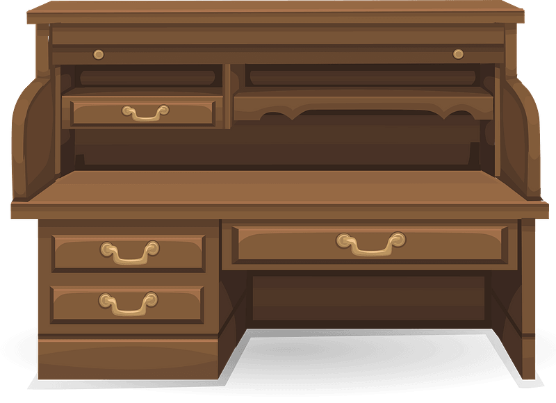 Glitch Simplified Roll Top Desk