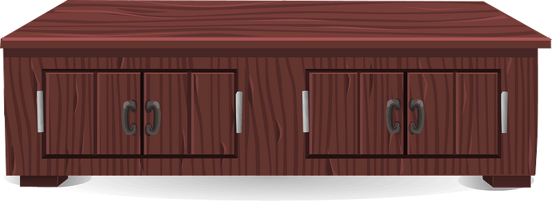 Glitch Simplified Short Mahogany Cabinet