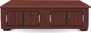 Glitch Simplified Short Mahogany Cabinet