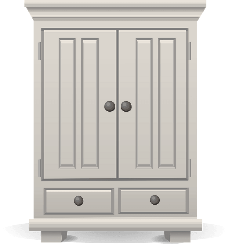 Glitch Simplified White Tall Cabinet