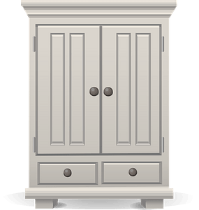 Glitch Simplified White Tall Cabinet