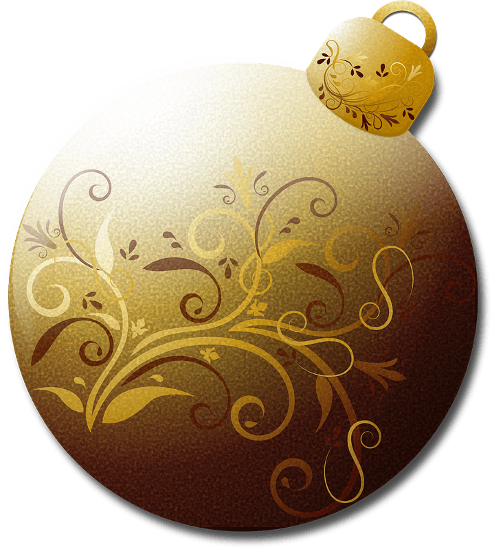 Gold Glass Ornament