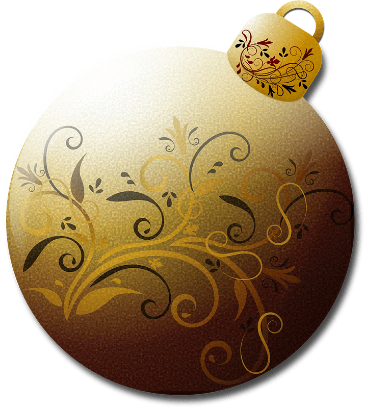 Gold Glass Ornament