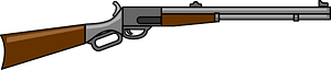 Gun with a wood grip