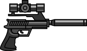 Gun with Scope and Silencer