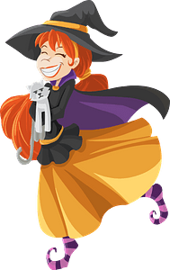 Happy Cartoon Witch