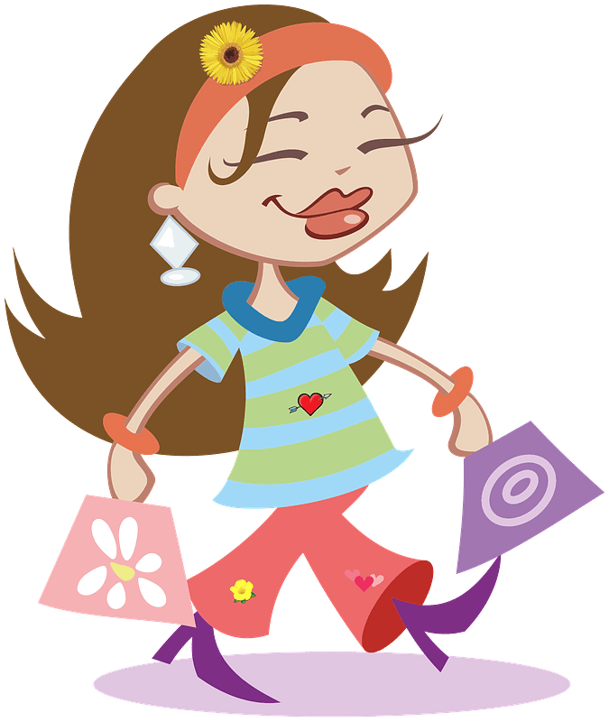 Happy Shopping Girl