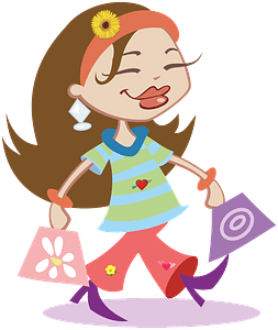 Happy Shopping Girl