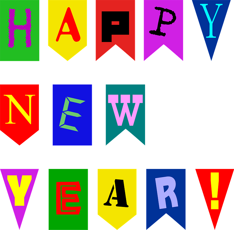New Year Flags