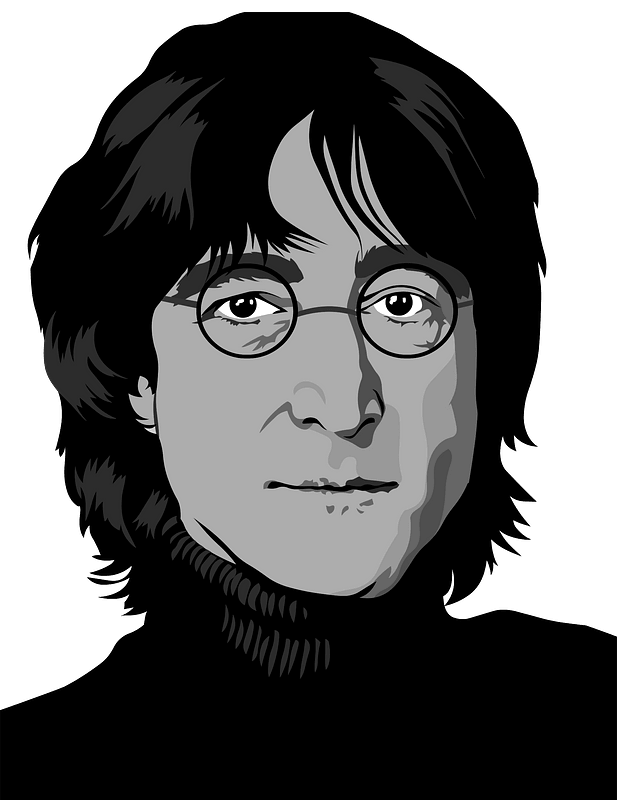 John Lennon Portrait - Black and White