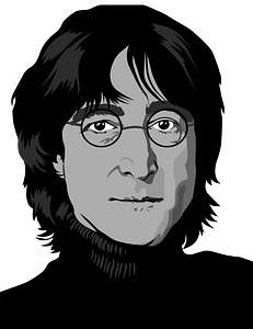 John Lennon Portrait - Black and White