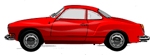 Red Volkswagen Karman Ghia