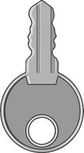 Silver Round Head Key