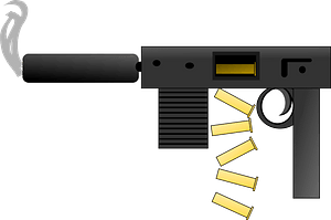 Smoking Gun with Spent Shell Casings