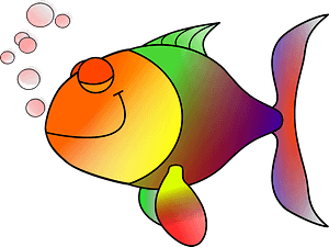Happy Colorful Fish Asleep
