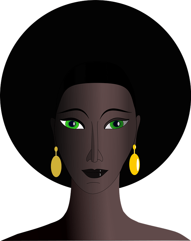 Black Woman with Green Eyes