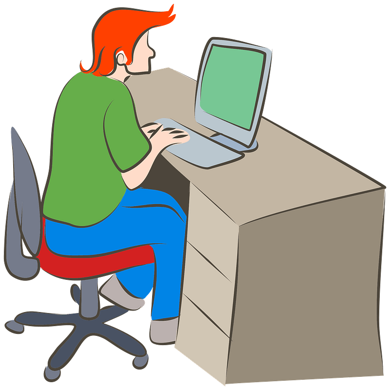 Man Using Computer