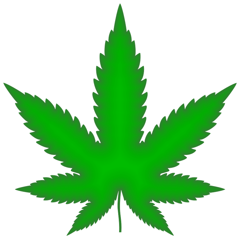 Marijuana Leaf Green