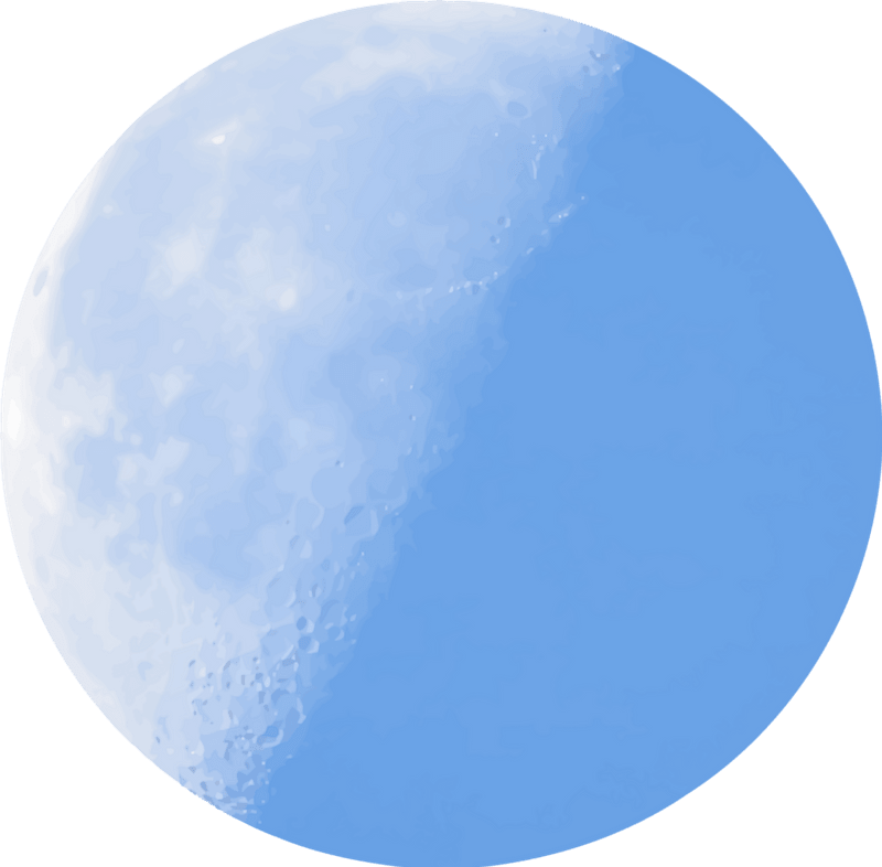 Moon Daylight Isolated