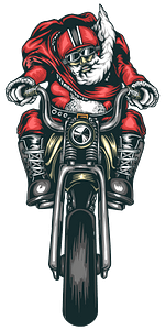 Motorcycle Santa Straightened