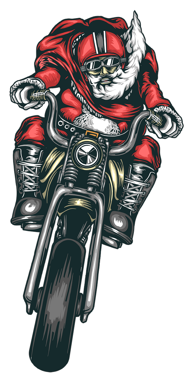 Motorcycle Santa