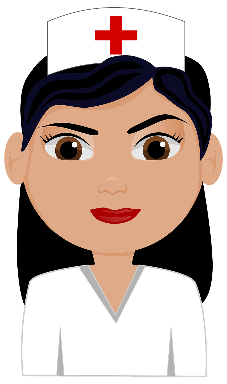 Black Haired Nurse Avatar
