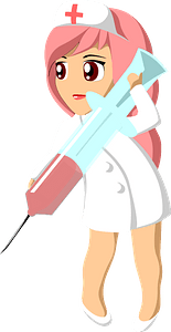 Nurse with Giant Syringe