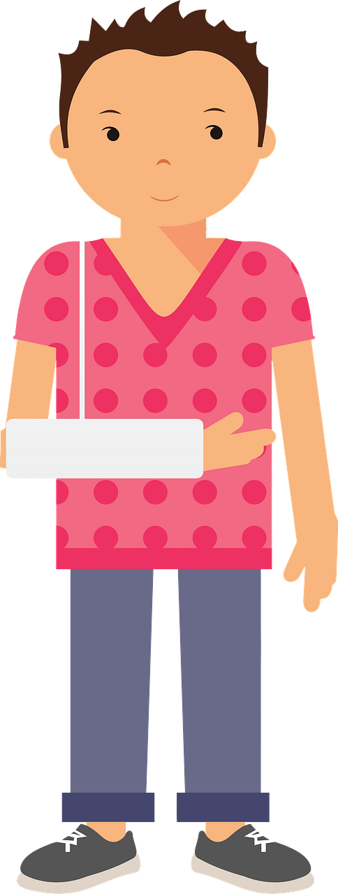 Patient with Broken Arm in a Sling