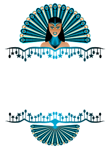 Peacock Girl Border