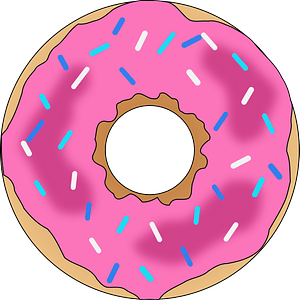 Donut with Pink Frosting and Sprinkles