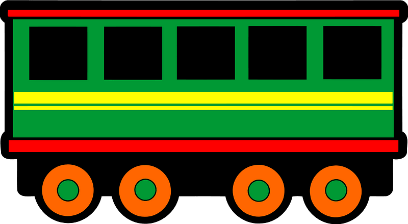 Striped Toy Railway Car