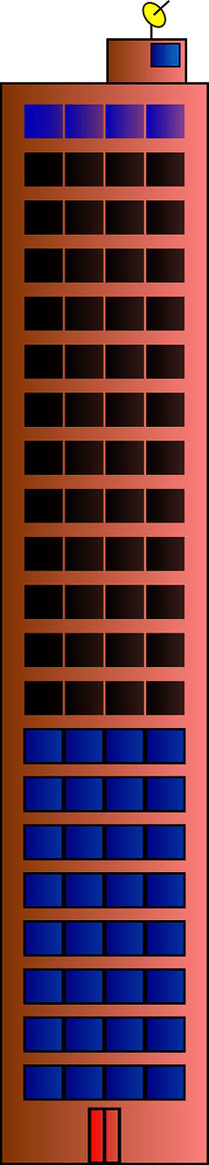 Blue and Brown Skyscraper