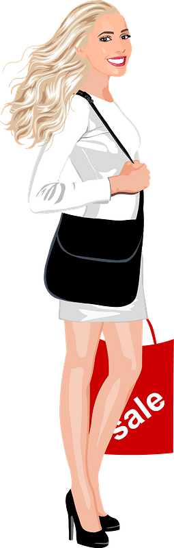 Realistic Shopping Woman