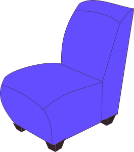 Blue Armless Chair