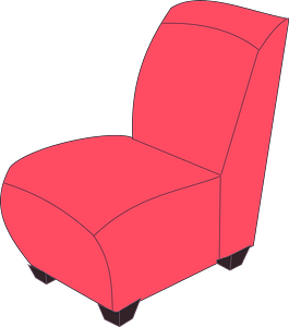 Red Armless Chair